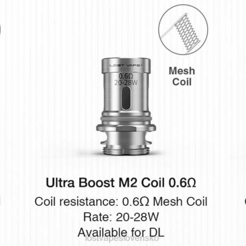 Lost Vape Review - Lost Vape Ultra boost cievky (5-balenie) 40V8347 m2 v2 0,6 ohmov